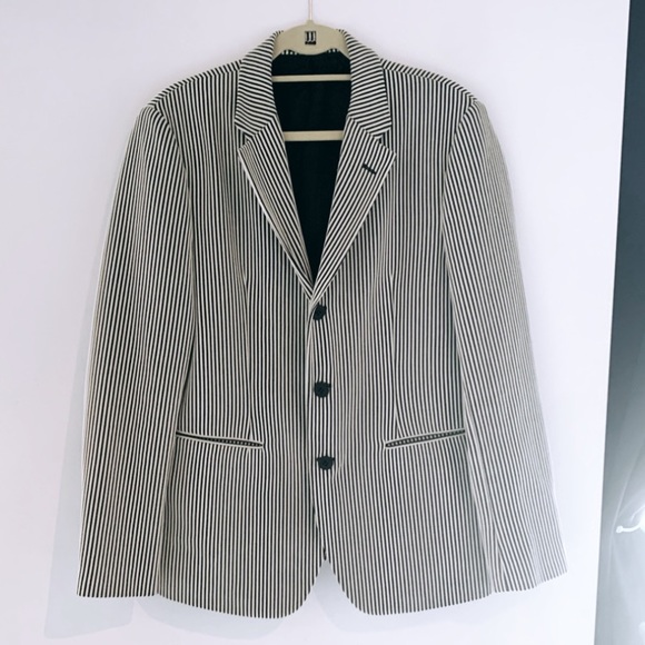 Emporio Armani Johnny Line White and Black Blazer - Picture 3 of 6